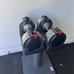 Weider 5 - 50 LB Adjustable Dumbbells with stand