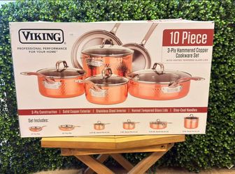 Viking 10 piece copper cookware set