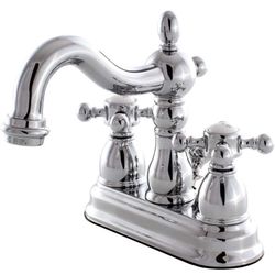 Kingston Brass KB1601BX Heritage 4" Centerset Lavatory Faucet with Metal Cross Handle, Chrome