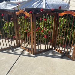 Free Standing Wooden Tall Pet Safety Gate