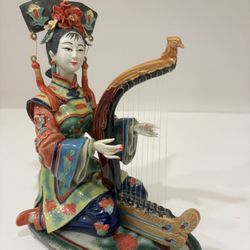 Exquisite Porcelain Lady Figurine - 9" Tall - Mint Condition