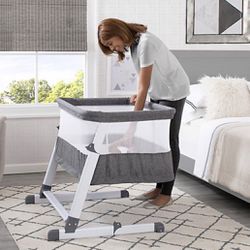 Brand New Used less than a Week Simmons Kids Room2Grow Newborn Bassinet to Infant Sleeper, Gray