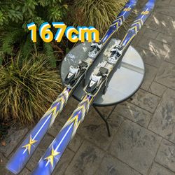 K2 167cm Skis With Salomon Bindings 