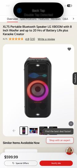 lg xl7s party box speaker