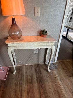Decorative Console Table / Sofa Table – Cream Faux Stone Finish