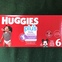 Huggies Little Movers Plus Size 6/126 Diapers 