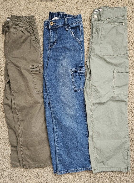 Girls (Size 10) Wide Leg Cargo Pants
