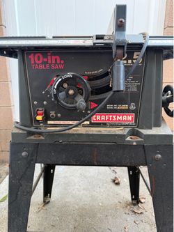 Craftsman 10" Table Saw with Stand – Great Condition