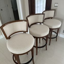 3 Tommy Bahama Home--Island Fusion Macau Swivel Bar Stools