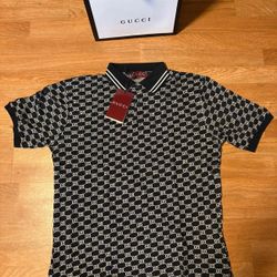 Gg Black Monogram Polo (ON SALE)