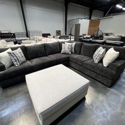 2pc Gray Sectional 