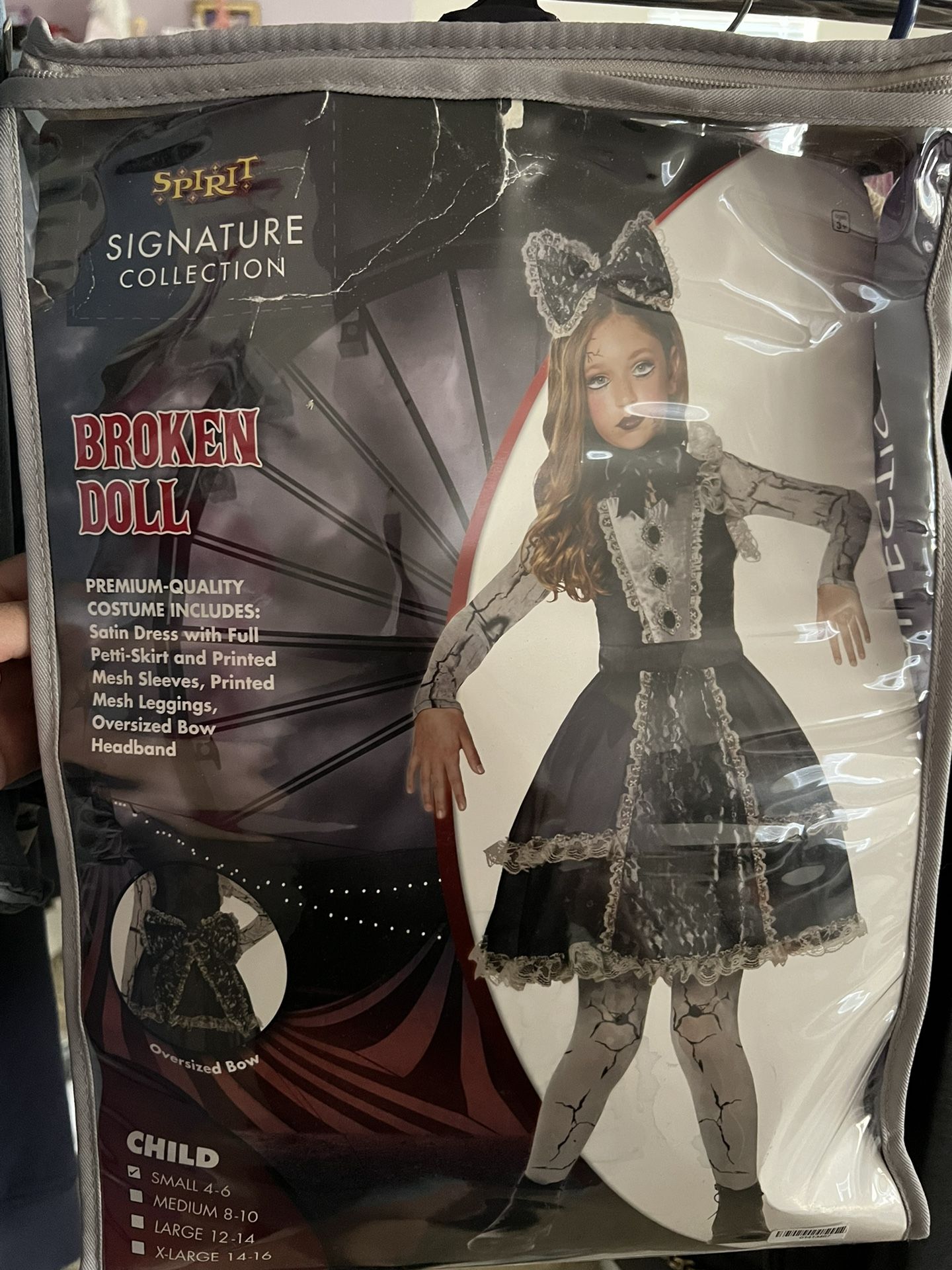 Broken Doll costume child size Small 4-6