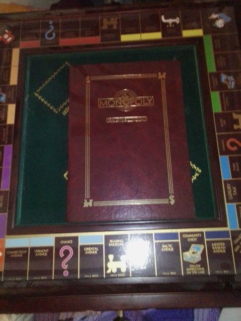 "Rare" New Complete Set Monopoly Franklin Mint Collector's Edition Wood Monopoly Game 1991


