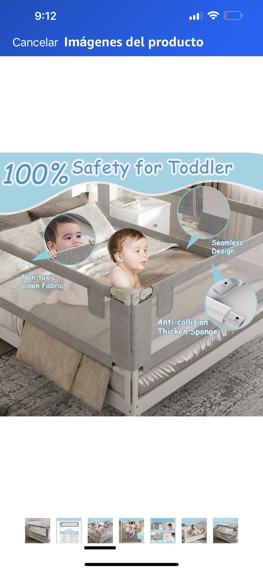 Bed railing for Baby’s OBO