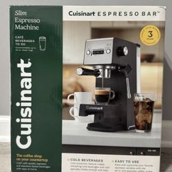 New Cuisinart Espresso Bar Slim Espresso Coffee Machine