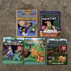Minecrafters Workbooks (1st/2nd grade-math/reading/writing)