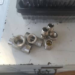Stainless Steel Pipe Connectors (Bulk 6 Peices)