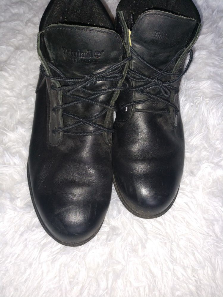 Black leather Timberland Boots Men