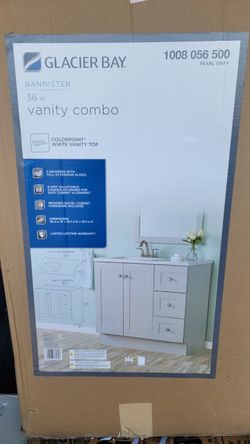 Glacier Bay Bannister 36 in. Vanity Combo Pearl Gray