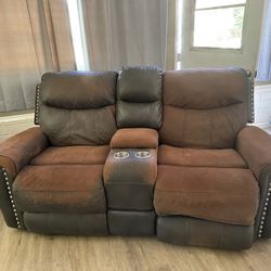 Free Electric loveseat and manual recliners