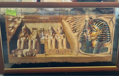 Egyptian papyrus. Hand painted with gold