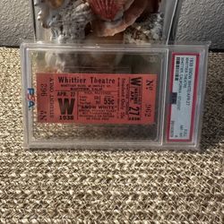 1938 Disney Snow White Ticket Stub (PSA)