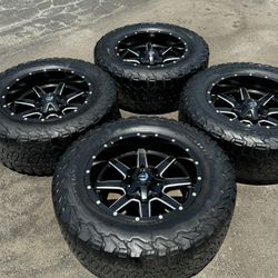 8x180 Fuel Maverick 20” Wheels and 35” BFG K02 Black & Milled finish  