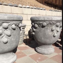 New Flower Pots Made Out Of Cement Perfect Gift 