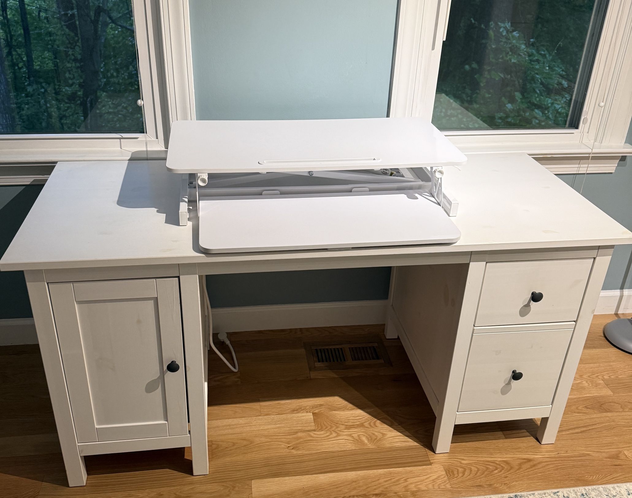Price Drop! White IKEA Hemnes Desk W/ Filing Cabinet Drawer - Discontinued Model