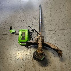 Greenworks  Trimmer Attachment & Charger