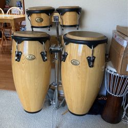 Congo And Bongo Drums With Stand 