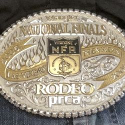 Nice Beautiful, Rodeo Champ Belt Buckle And Aligátor Leather Belt