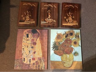 5 Wooden Art Frames