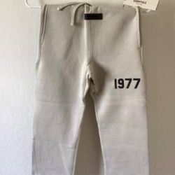 Kids Beige '1977' Relaxed Lounge Pants