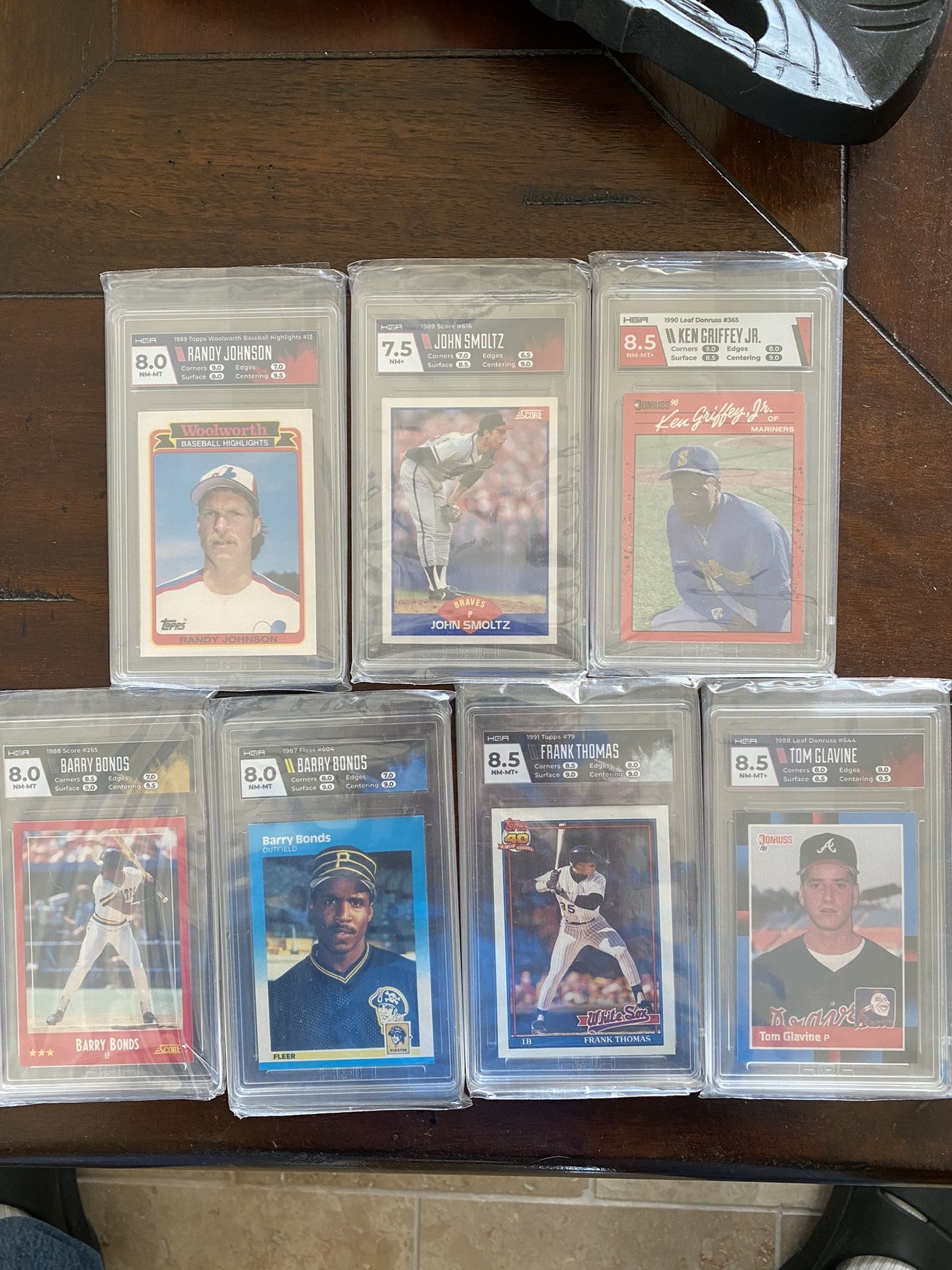 Graded Baseball Cards Griffey, Smoltz, Johnson, Bonds, Thomas