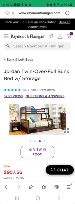 twin/full size bunk bed