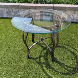 Round Glass Side Table