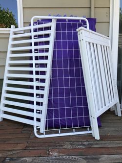 Baby crib/toddler bed with two mattress