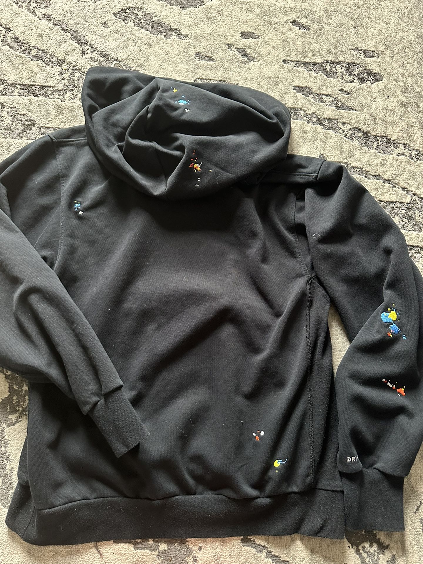 Nike Paint Splatter Hoodie with zipper dri Fit