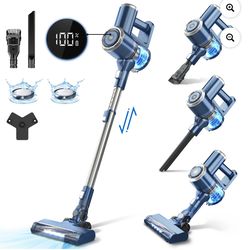 Prettycare Cordless Stick Vacuum Cleaner, 2600mAh 6-in-1 Lightweight Upright for Carpet Hard Floor Pet Hair W200 Upgraded