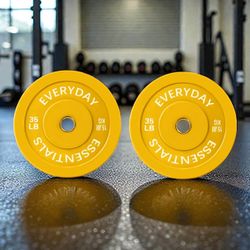  200 LBS Olympic Bumper Rubber Plates 