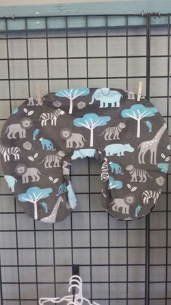 Giraffes and elephants baby boppy cover