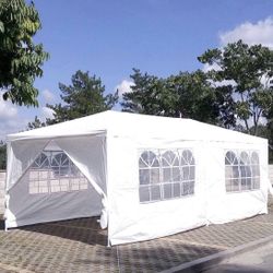 Canopy 10x20ft Canopy Tent with 6 Sidewalls Protable Tent for Parties Beach Camping Party (10x20,White)