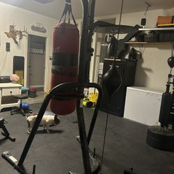 Boxing 3 Station Bag And Mobile Bench 
