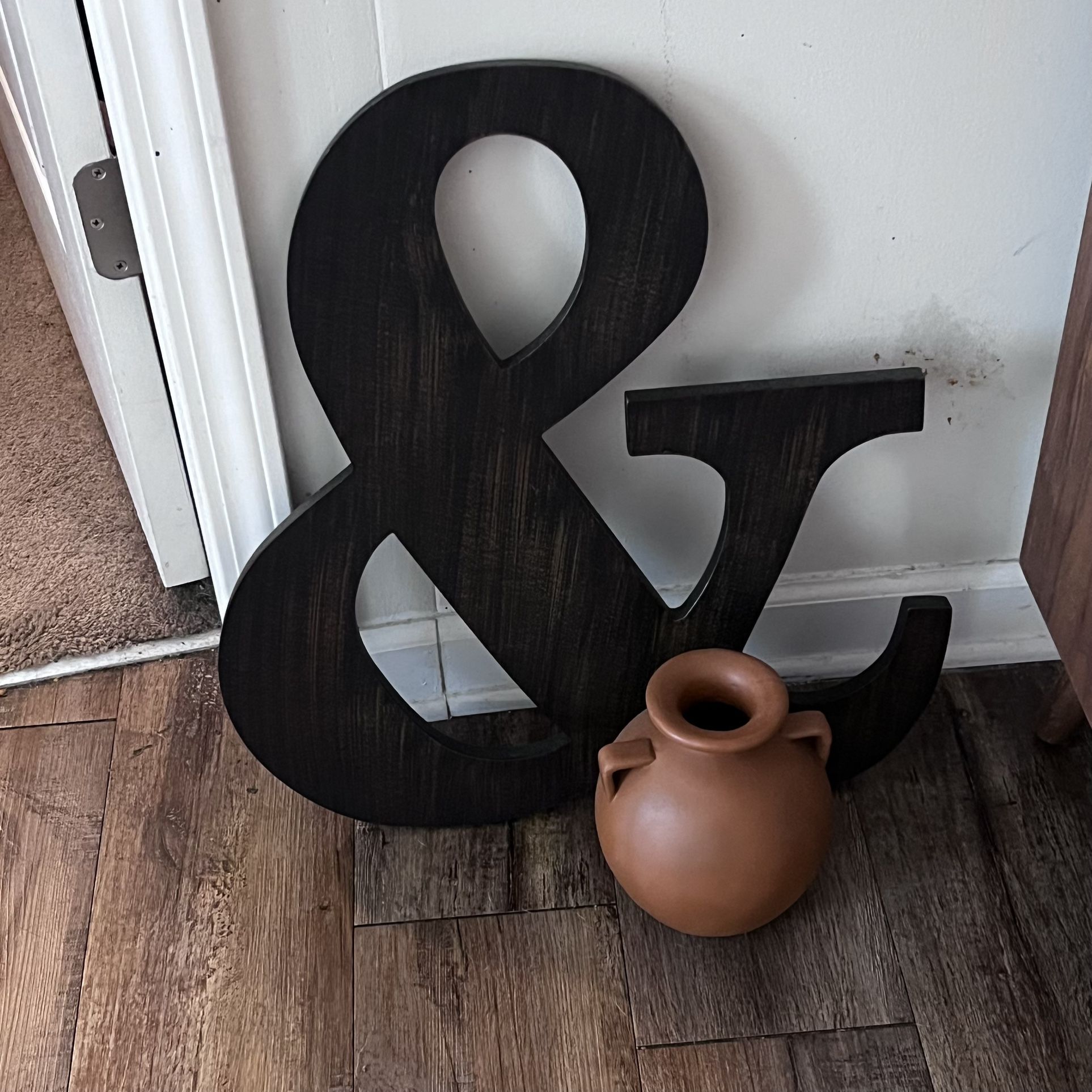 Large Ampersand & And Wooden Decor  