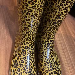 Women’s Leopard Print Rain Boots 