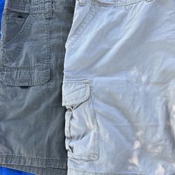 Two Men’s Cargo Shorts Size 48 For $12