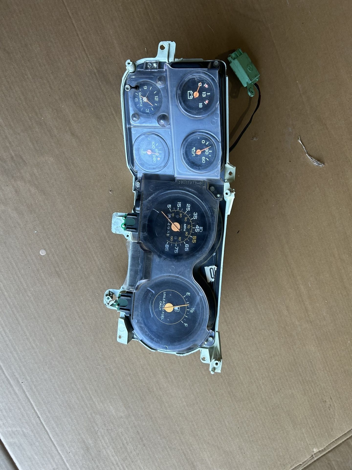 Dash Cluster From 1986 Chevy K10 Pickup 