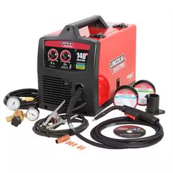A000454A Lincoln Electric Weld-Pak 140 Amp MIG and Flux-Core Wire Feed Welder, 115V, Welder with Gun