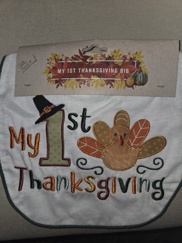 1st Thanksgiving Baby Bib 